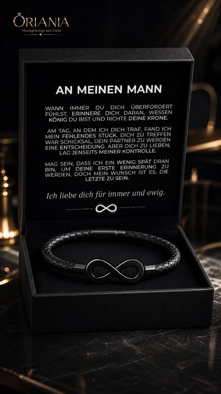 ORIANIA | Infinity Armband – An meinen Mann 💛