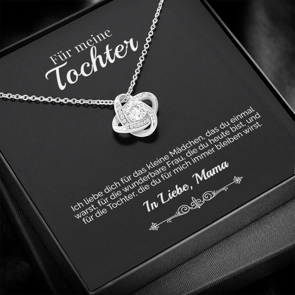 ORIANIA | 14k Weißgold & 18k Gelbgold Love Knot Necklace – Von Mama an meine Tochter 🧡