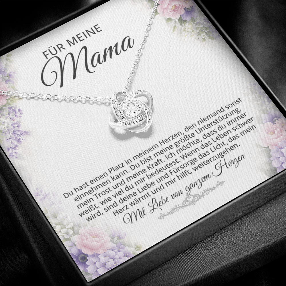 ORIANIA | 14k Weißgold & 18k Gelbgold Liebesknoten Kette – Für meine Mama 💛