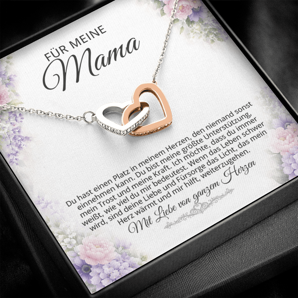 ORIANIA | 14k Weißgold & 18k Gelbgold Verschlungene Herzen Kette – Für meine Mama 💛